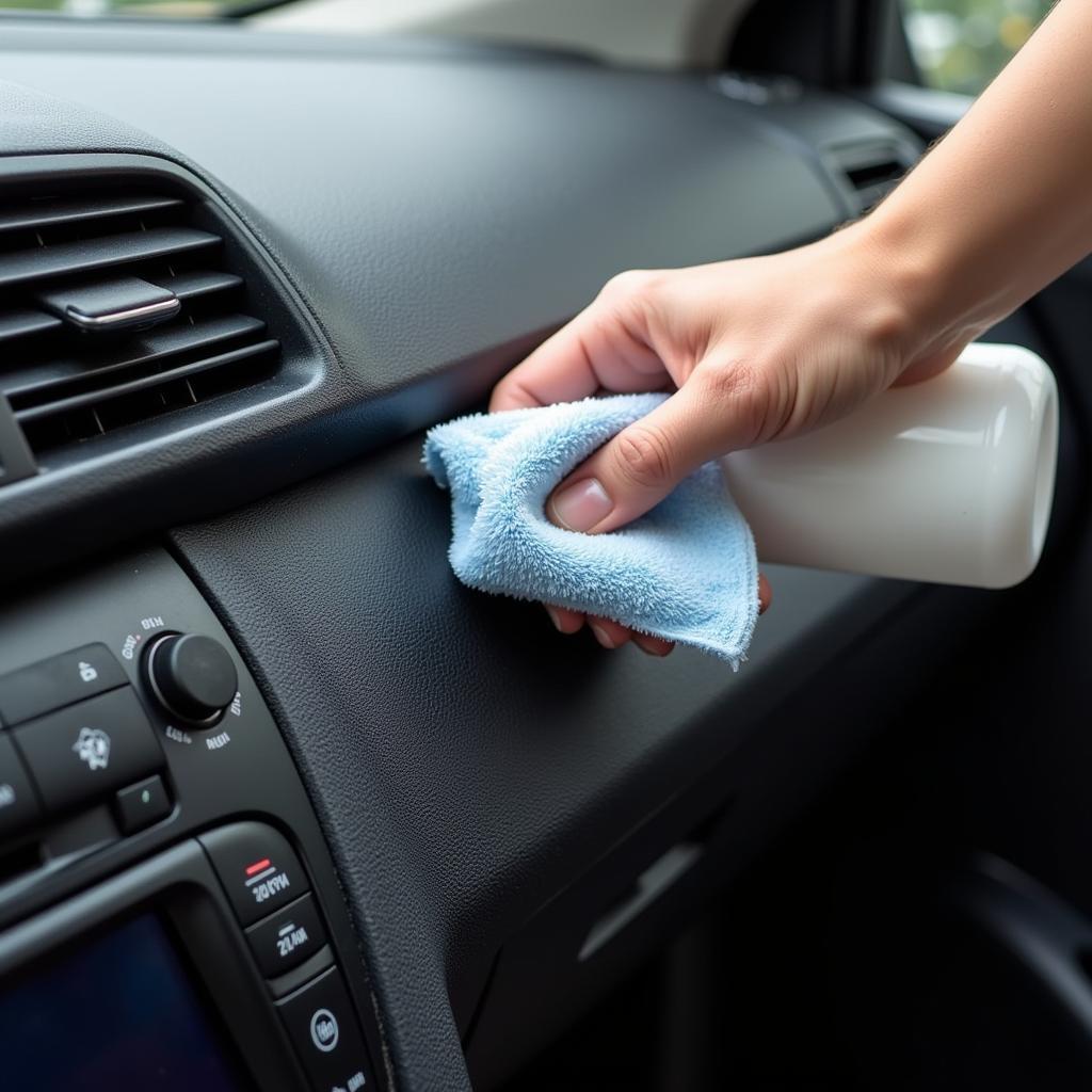 Fixing Light Scratches on a Car Interior Dashboard