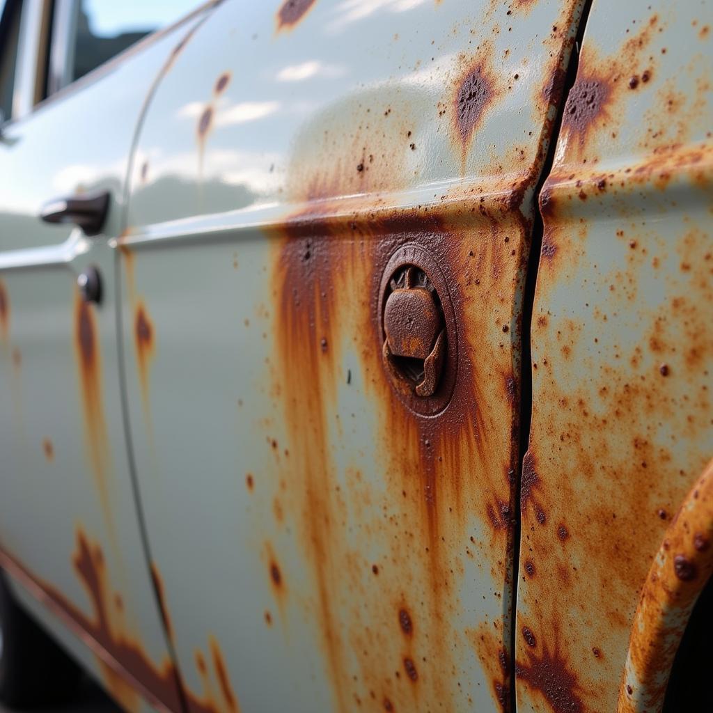 Assessing Rust Damage on Car