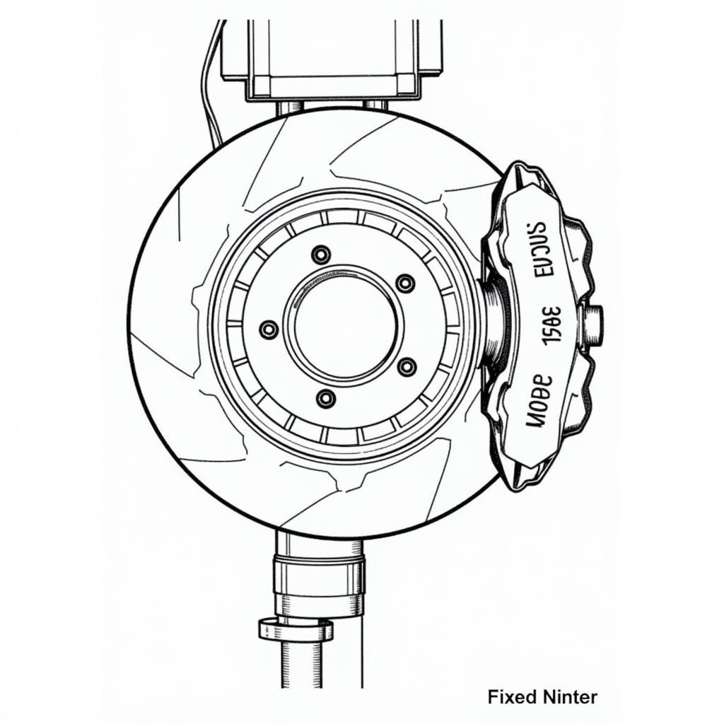 Diagram of a Fixed Caliper Brake System