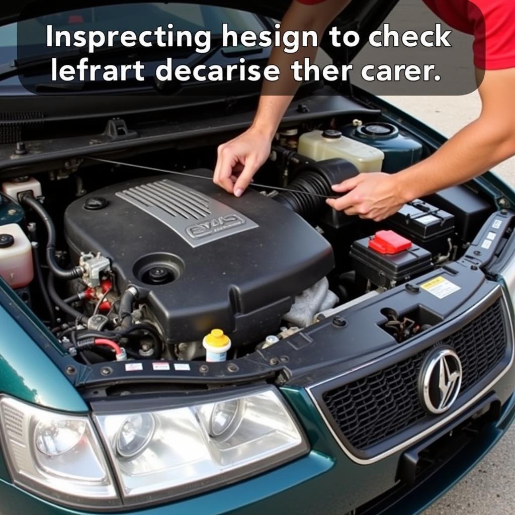 Inspecting the Engine of a Fixer-Upper Car