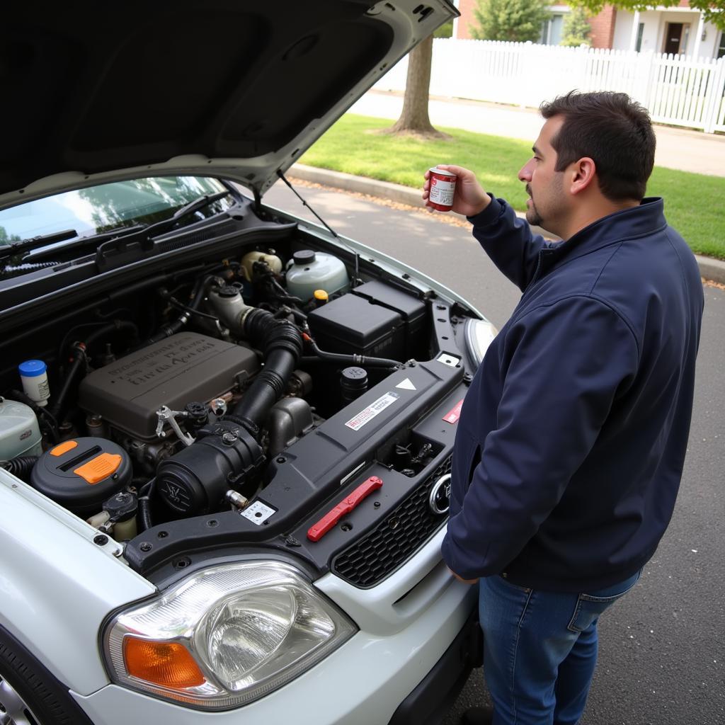 Fixing a car engine while speaking Spanish