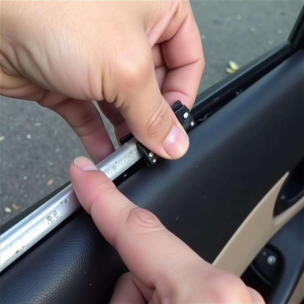 Fixing Loose Door Trim on a Car Window