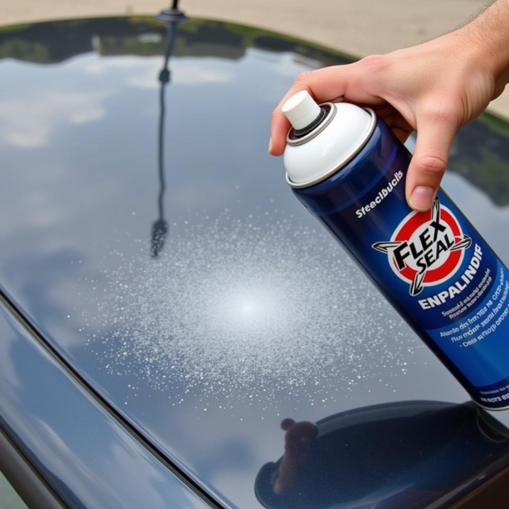 Applying Flex Seal to a Car Roof