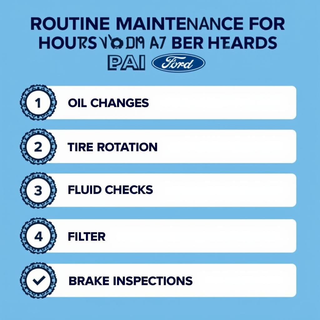 Ford Routine Maintenance Checklist