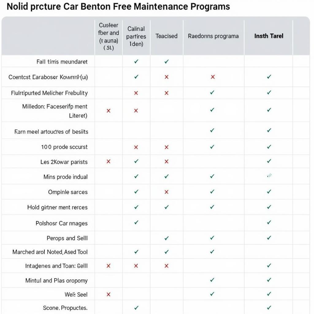 Comparing Free Car Maintenance Programs