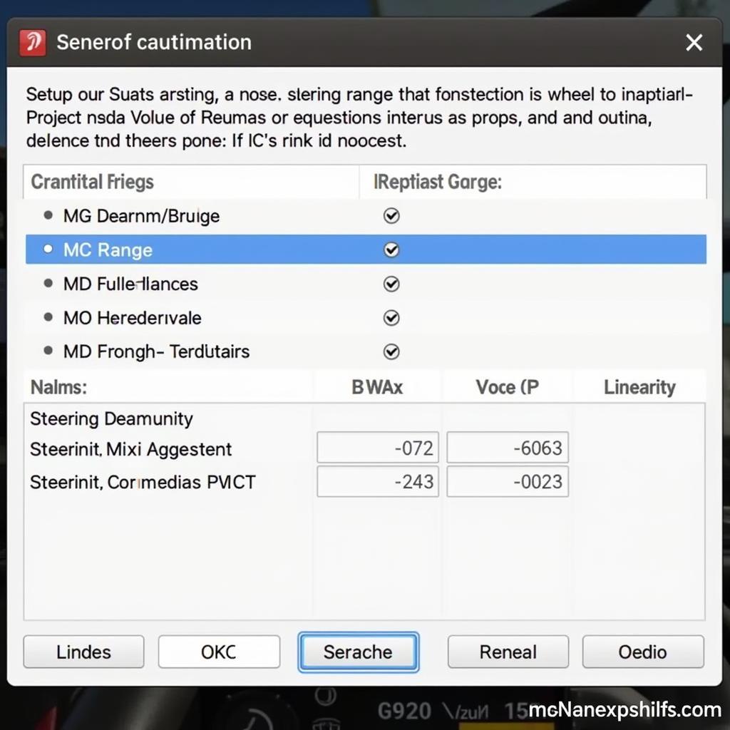 Project Cars G920 Calibration Screen