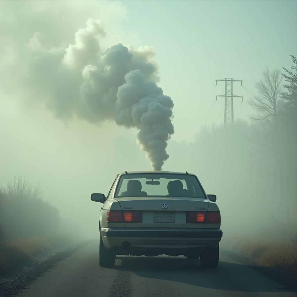 Gas Car Emissions Contributing to Air Pollution