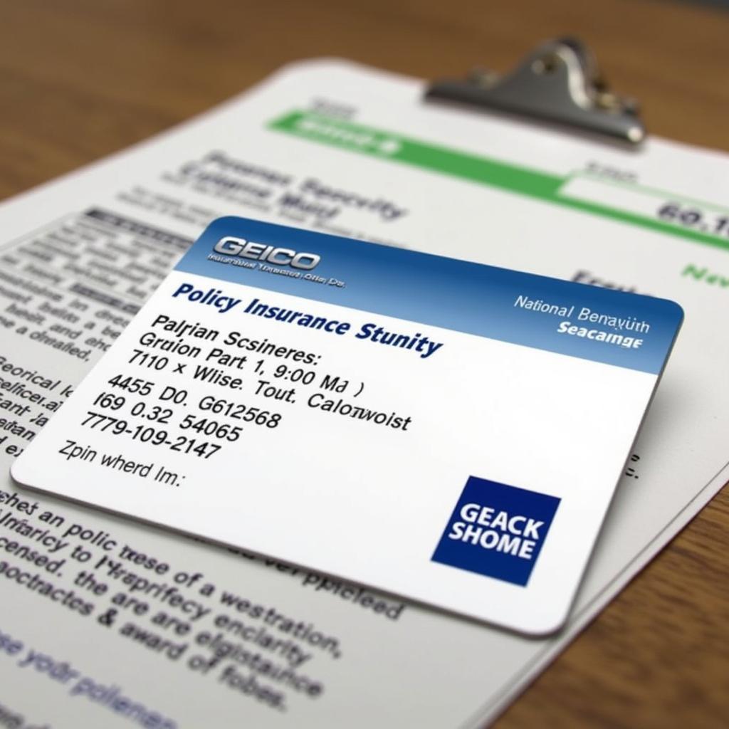 Geico Insurance Card