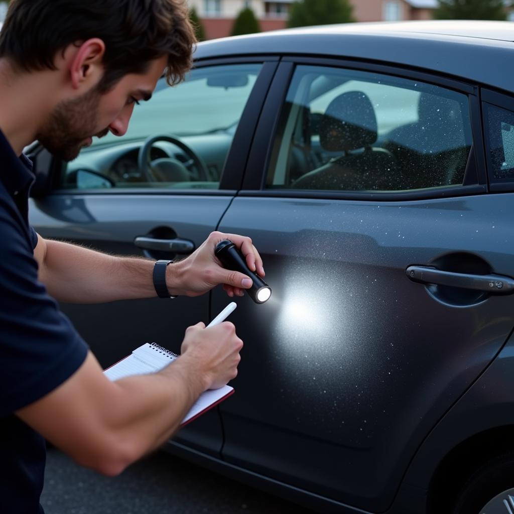 Assessing Hail Damage on a Car