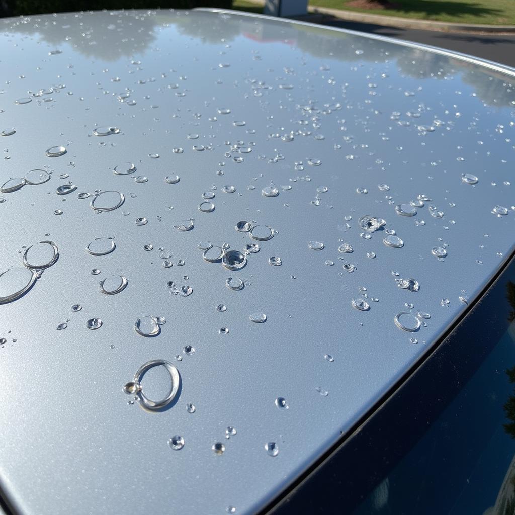 Hail Damage on Car Roof