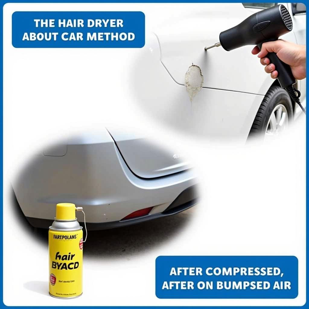 Hair Dryer and Compressed Air Dent Removal