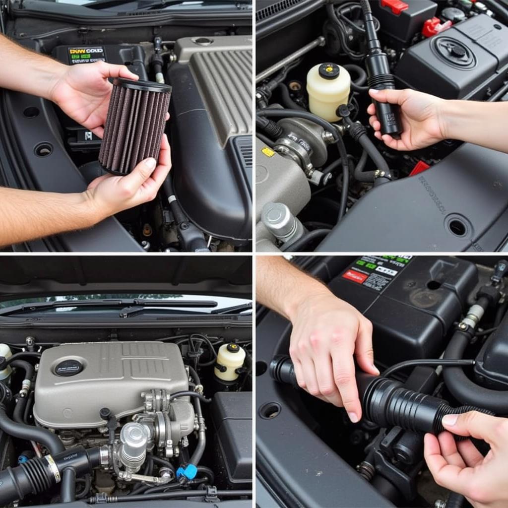 Heavy Rain Car Troubleshooting Steps: Inspecting Air Filter, Spark Plugs, and Air Intake