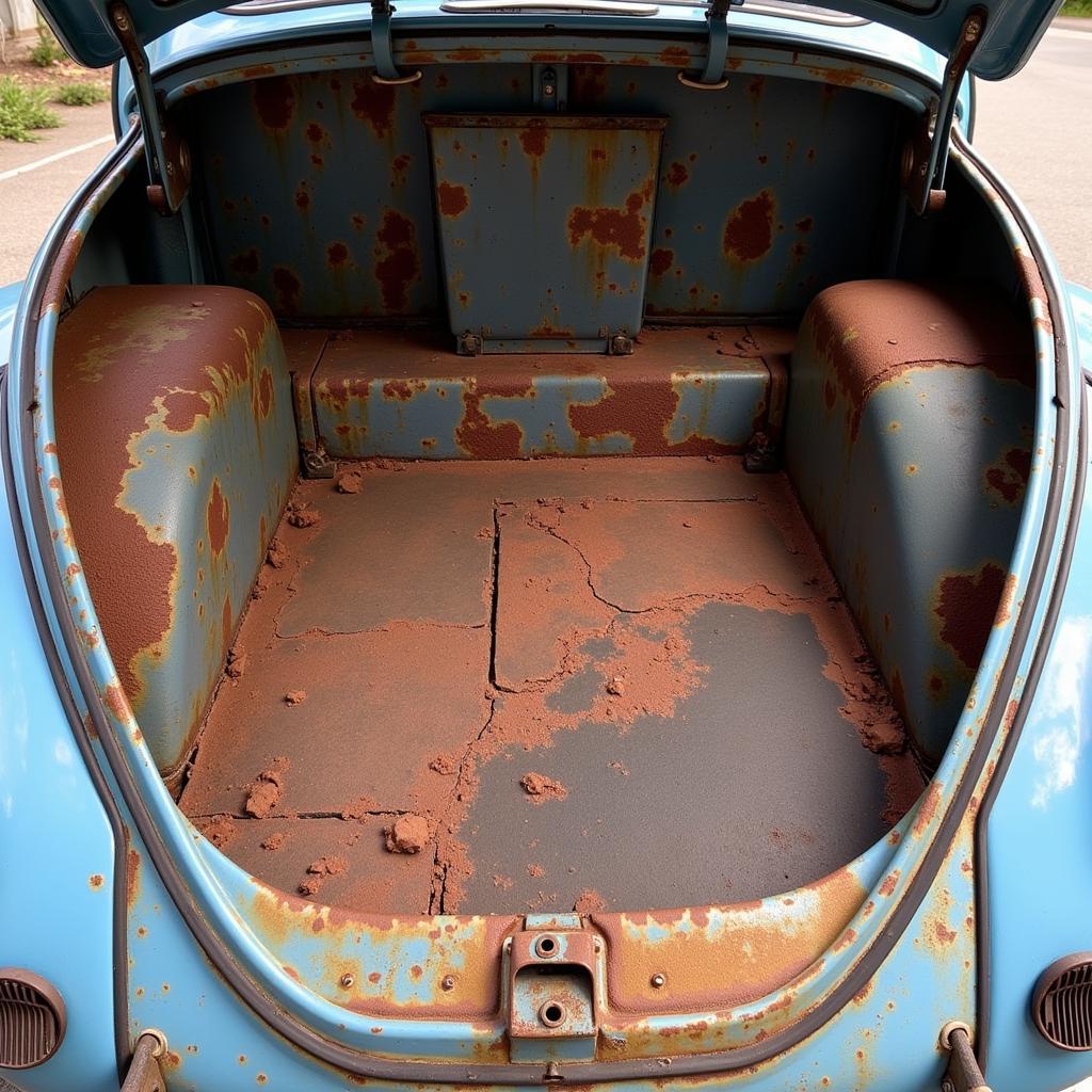 Herbie the Love Bug Rust Repair Floor Pan