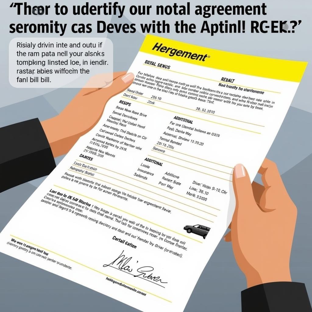 Reviewing Hertz Rental Agreement for Billing Issues