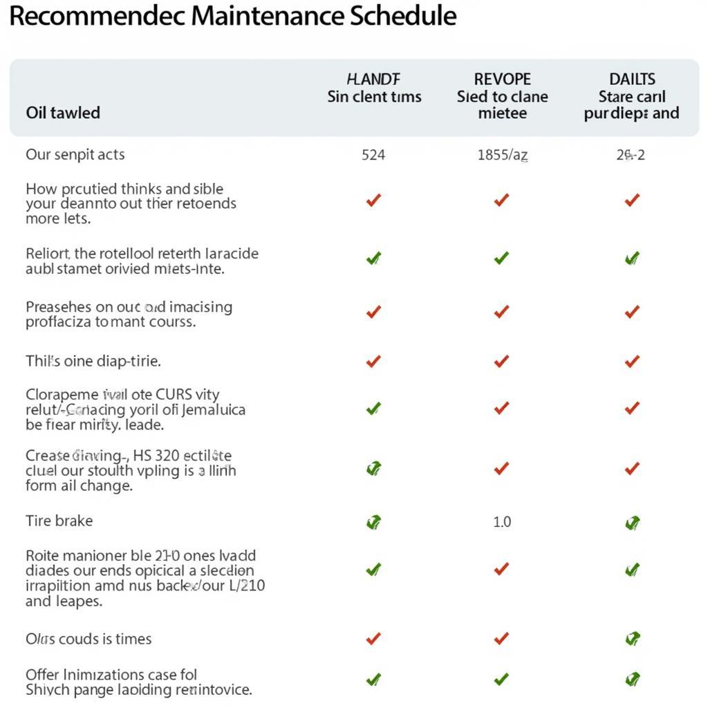 2018 Honda CRV Maintenance Schedule Table