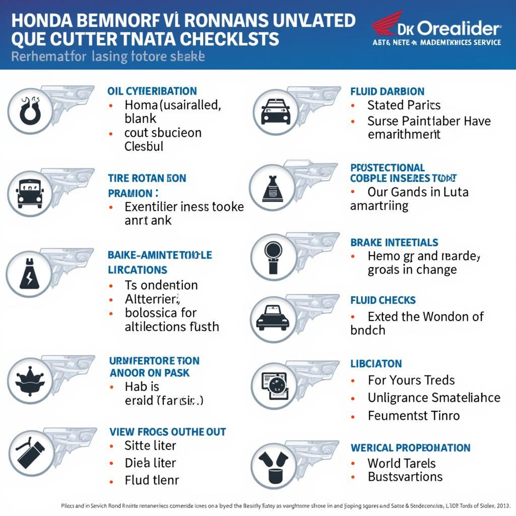 Honda Maintenance Checklist