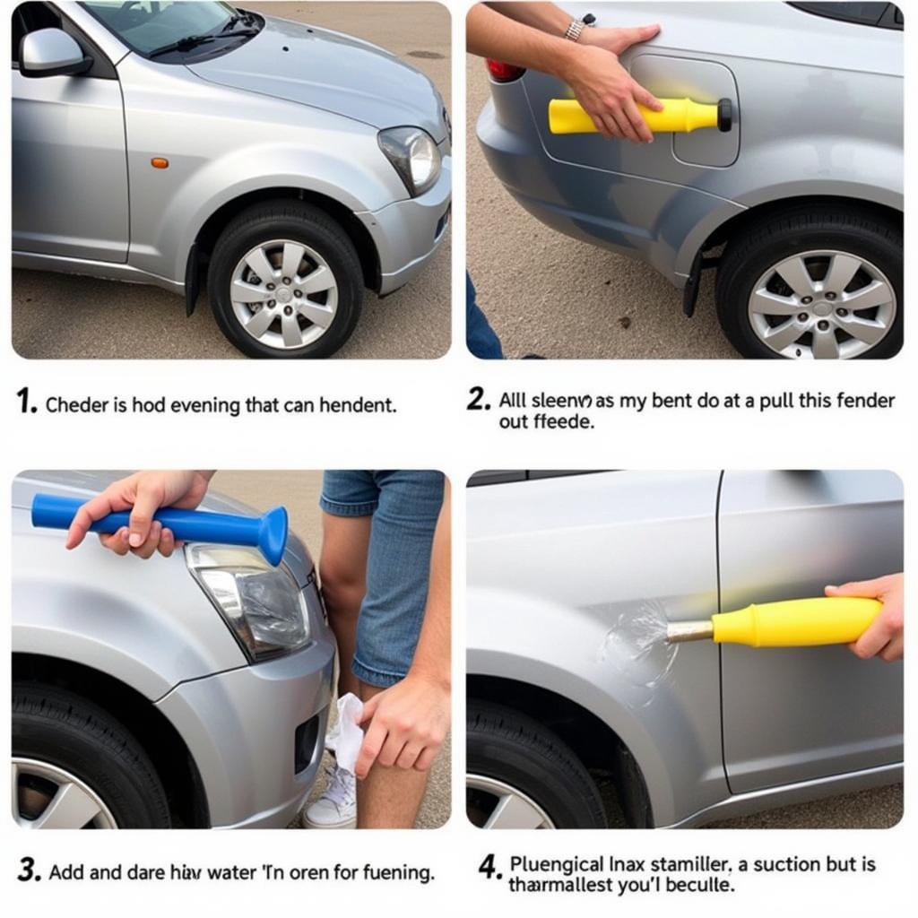 Hot Water and Plunger Dent Removal Method