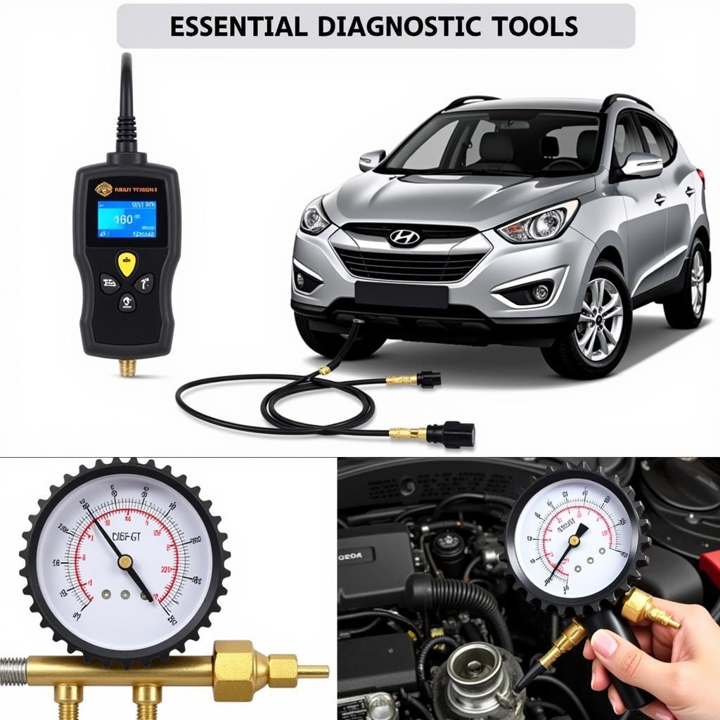 Essential Diagnostic Tools for Hyundai Engine Troubleshooting: OBD-II Scanner and Vacuum Gauge