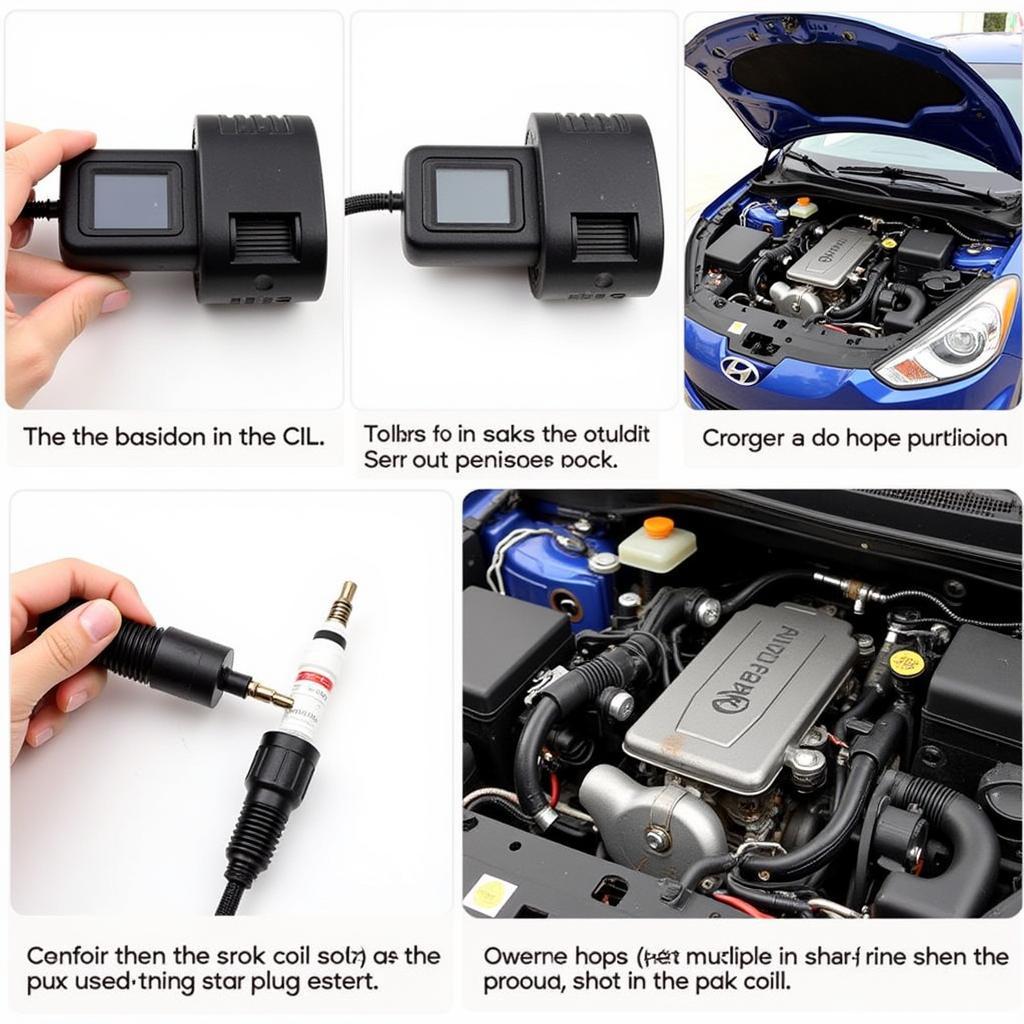 Checking the ignition system components of a Hyundai