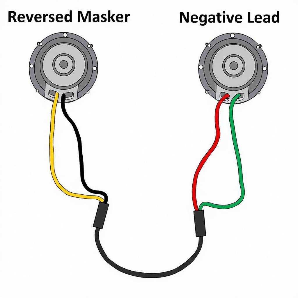 Incorrect Car Speaker Wiring Showing Positive and Negative Leads