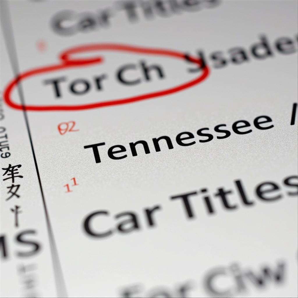 Incorrect VIN on Tennessee Car Title