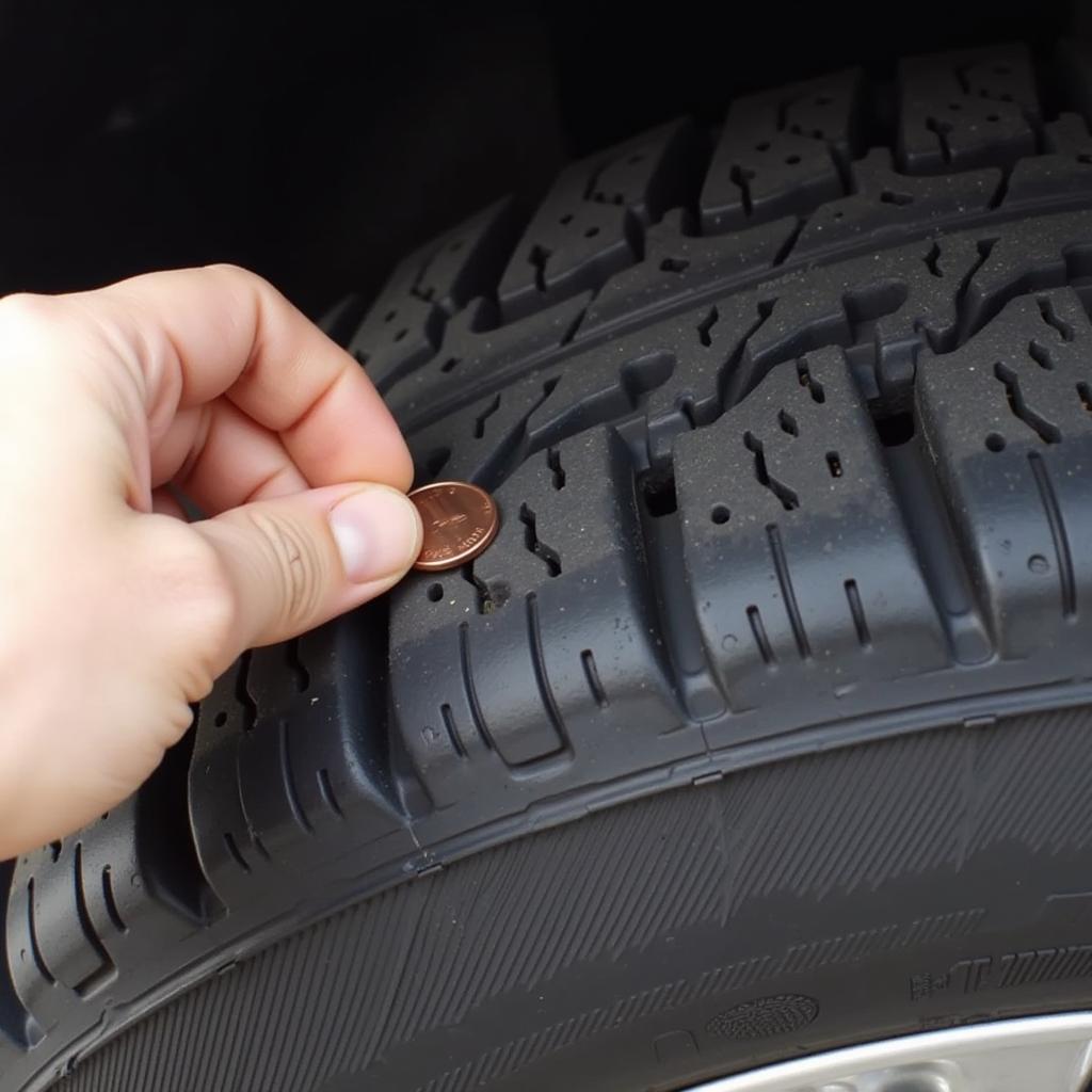 Inspecting Tire Tread Depth