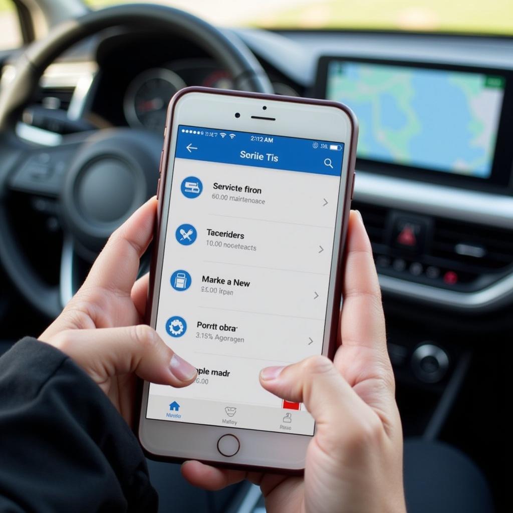 Using Mobile App for Instant Car Maintenance