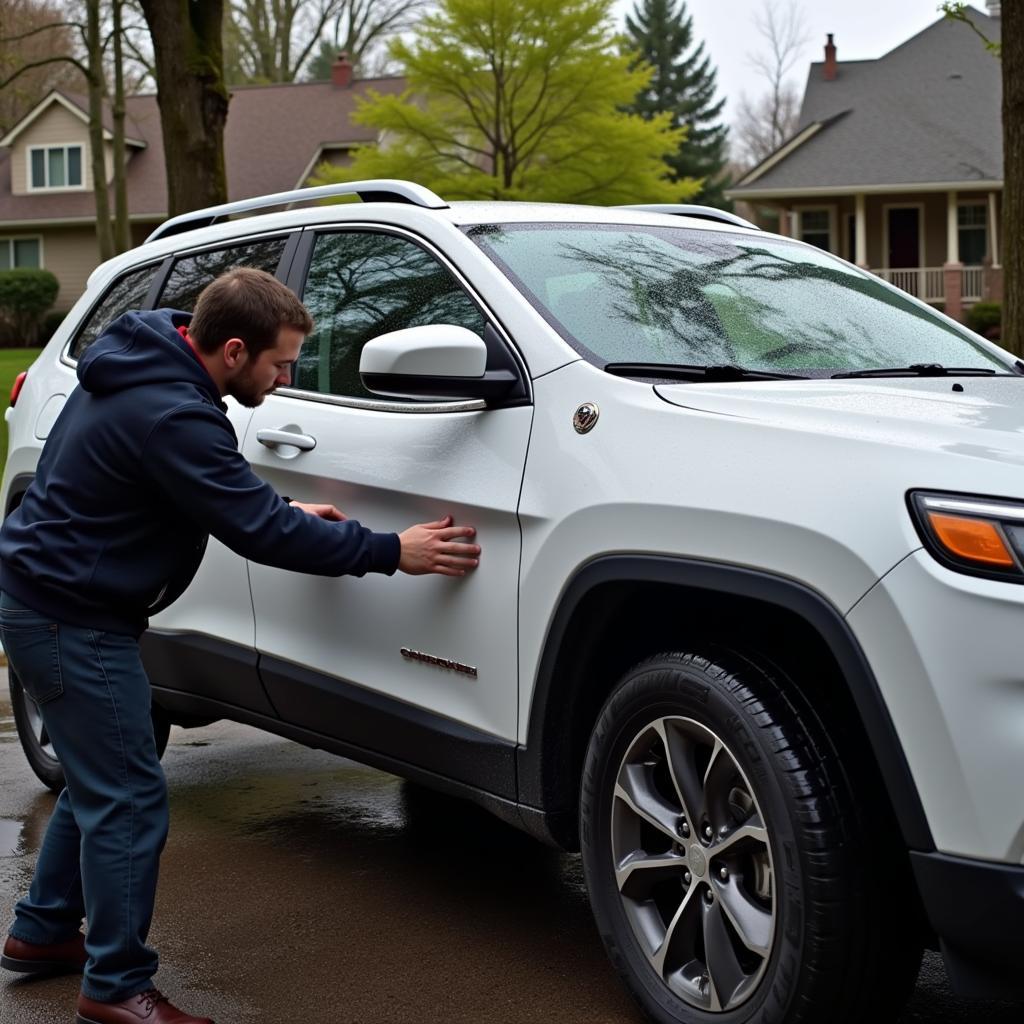 Post-Car Wash Inspection of Jeep Cherokee