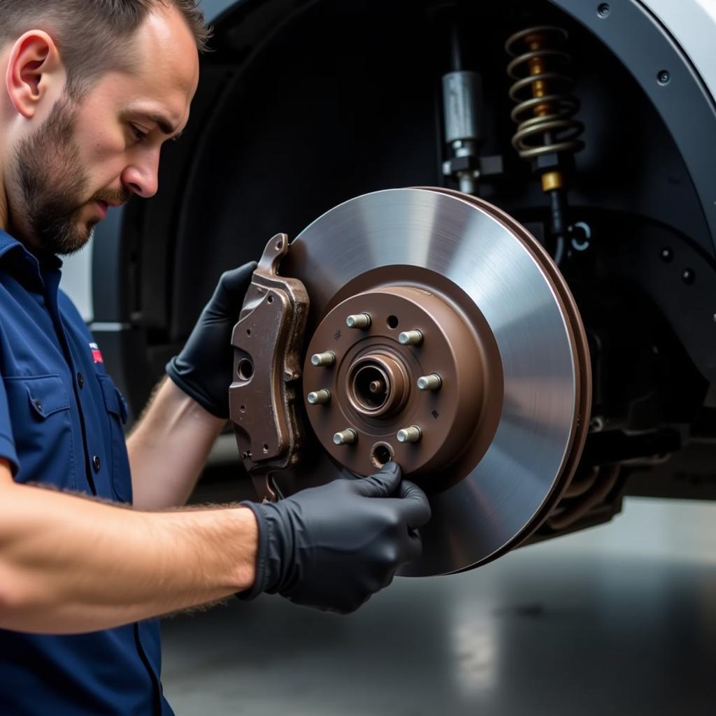 Car Maintenance Brake Inspection