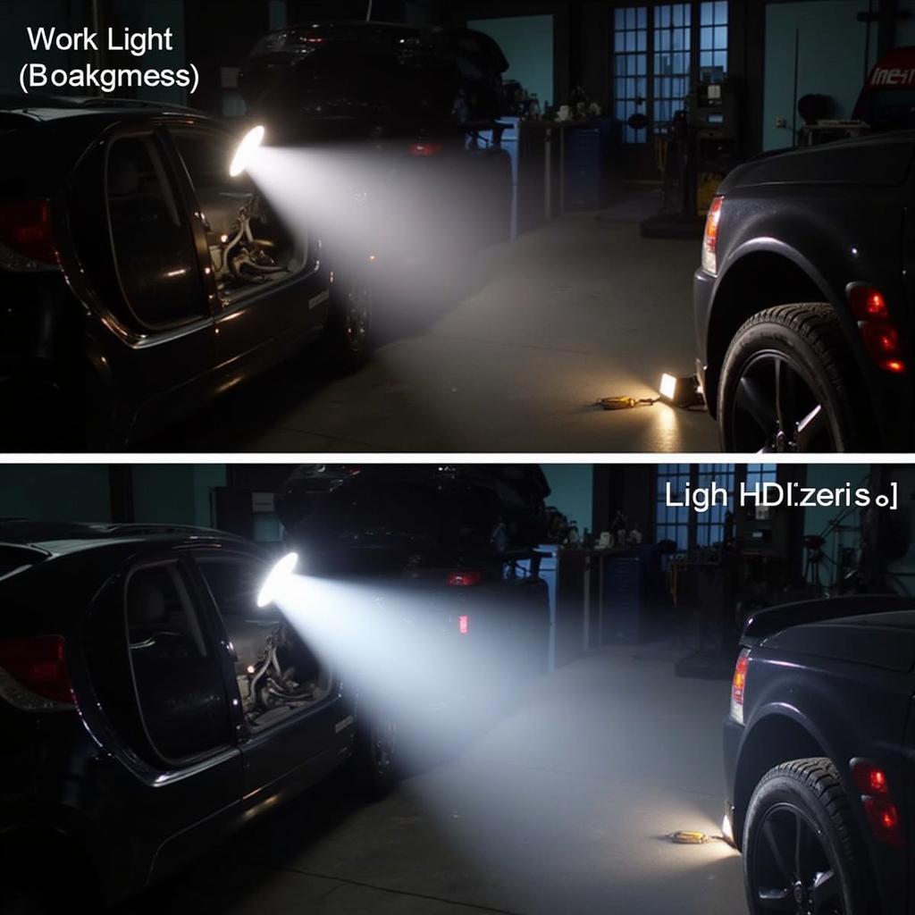 LED vs Halogen Car Maintenance Light Comparison