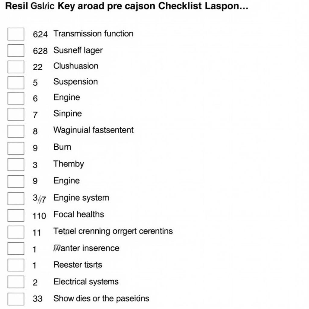 Lexus GS 400 Pre-purchase Inspection Checklist