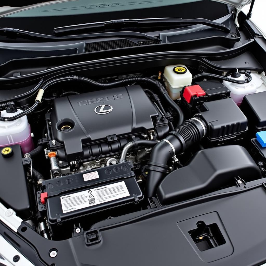 Lexus Hybrid Engine Compartment Detailed View