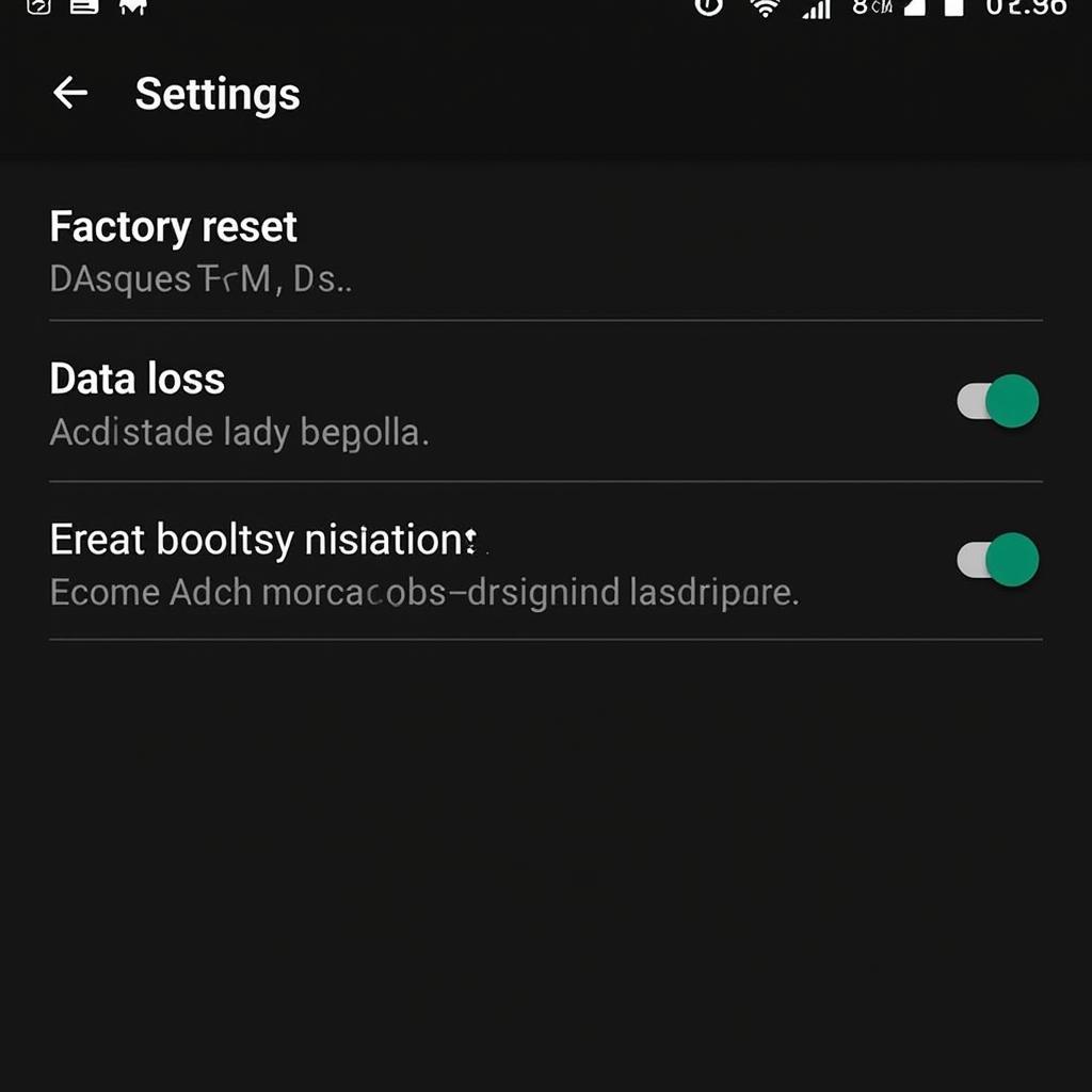 LG G6 Factory Reset Menu