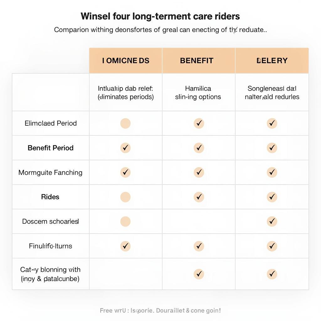 Comparing Long-Term Care Riders