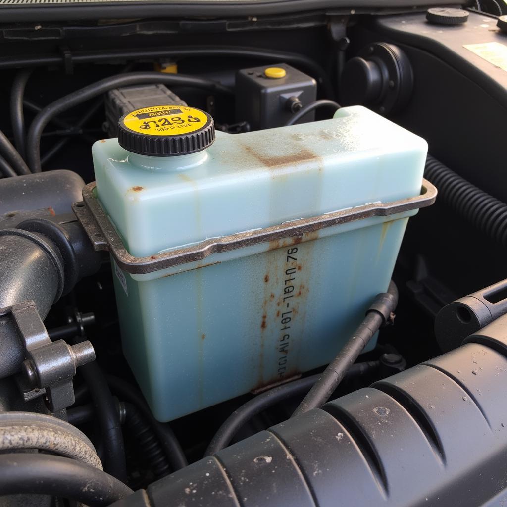 Car Radiator with Low Coolant Level