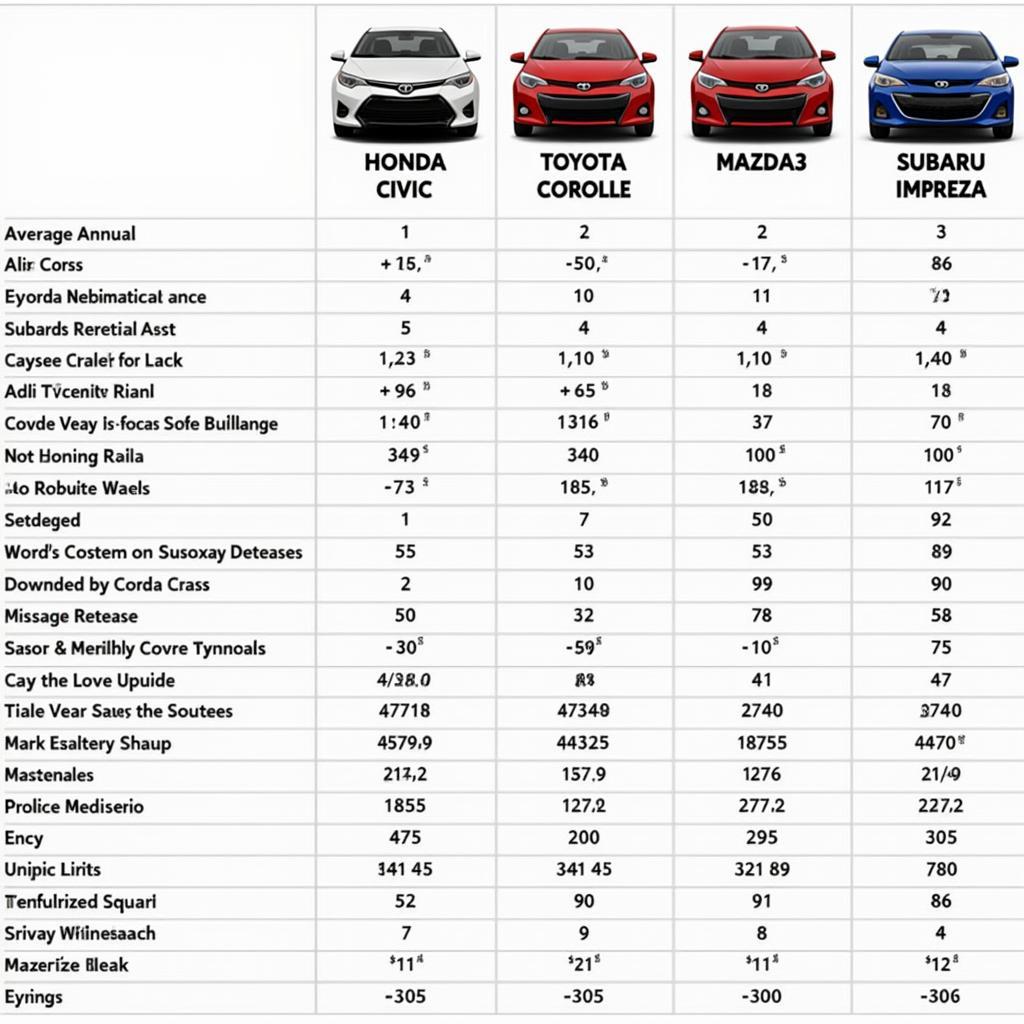 Comparing Low Maintenance Car Models