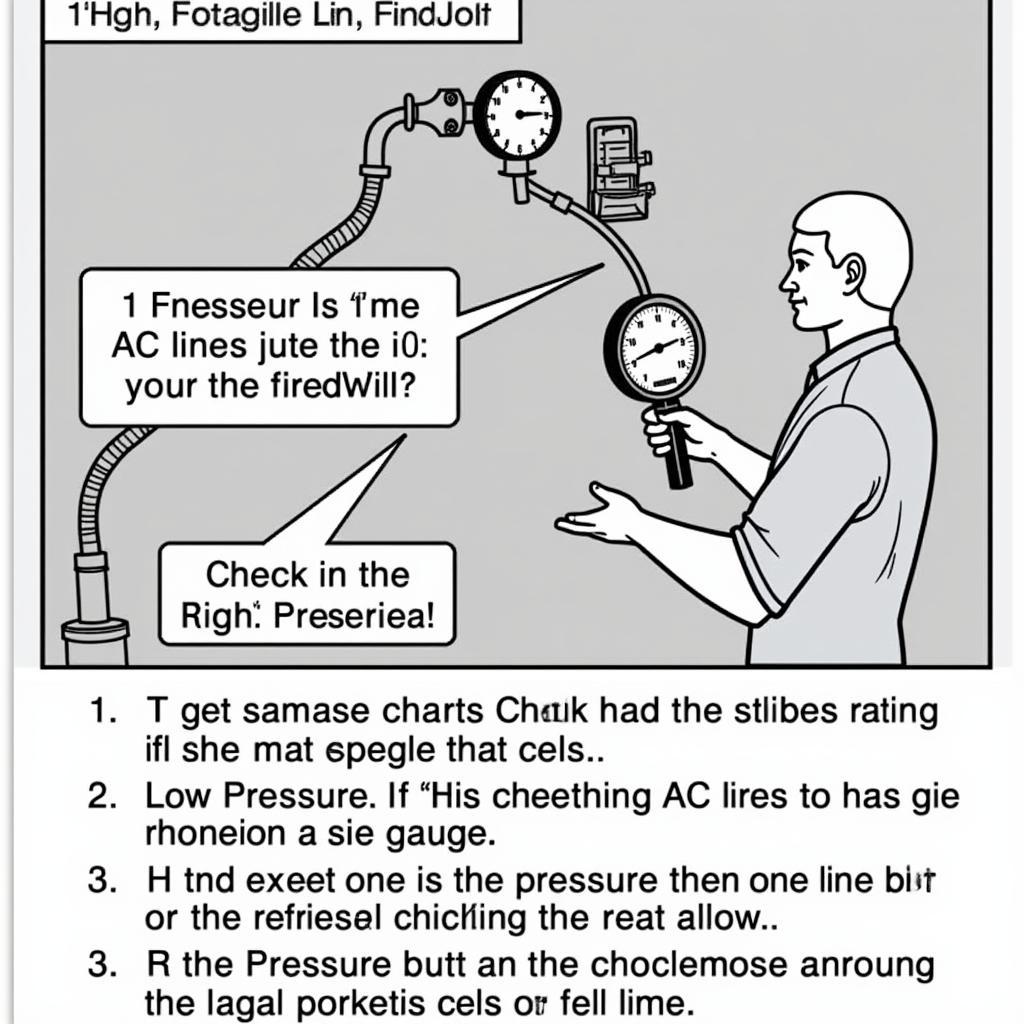 Checking AC lines for low refrigerant