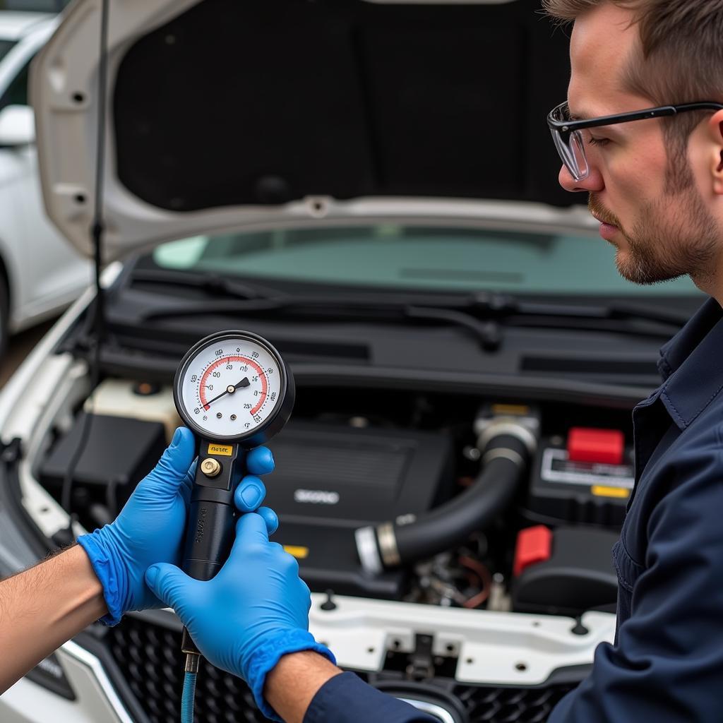 Checking Car AC Refrigerant Levels