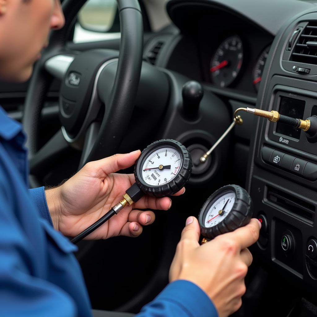 Checking Refrigerant Levels in Car AC