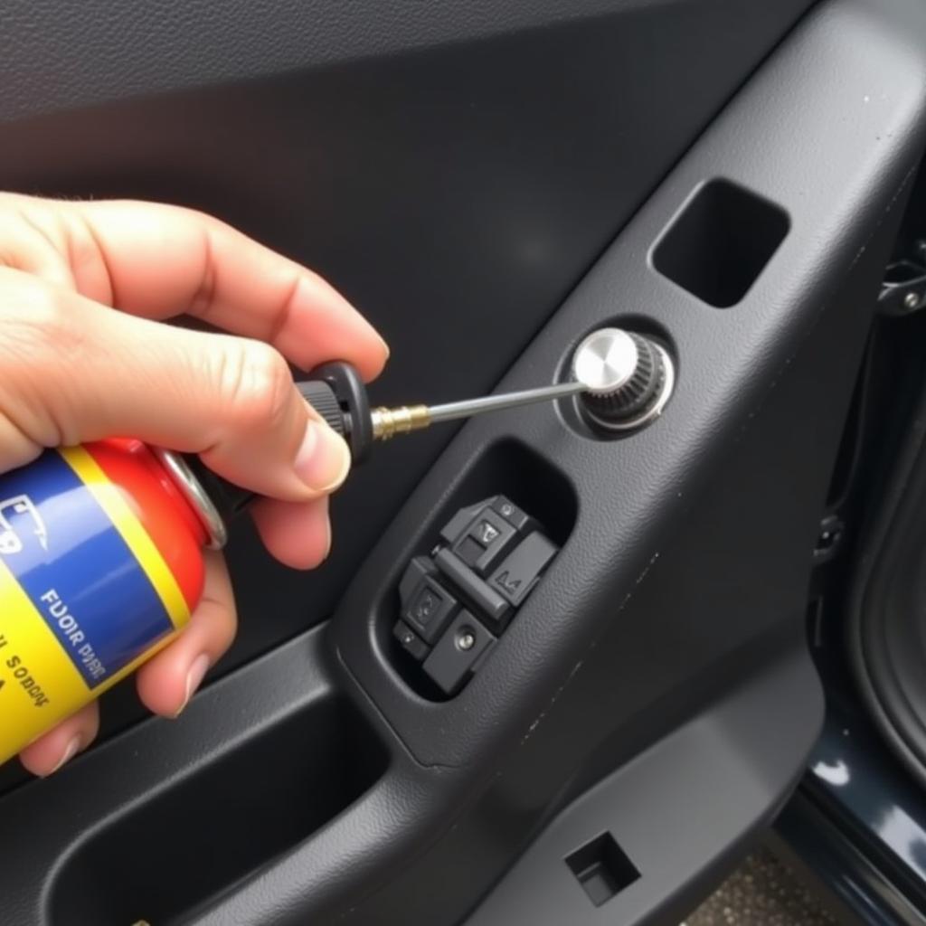 Lubricating a Car Door Latch Mechanism