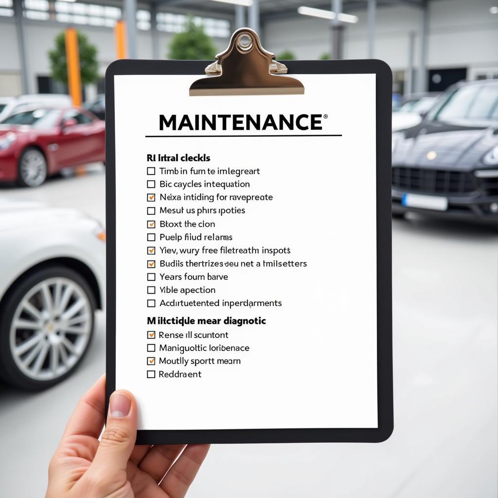 Luxury Car Maintenance Checklist