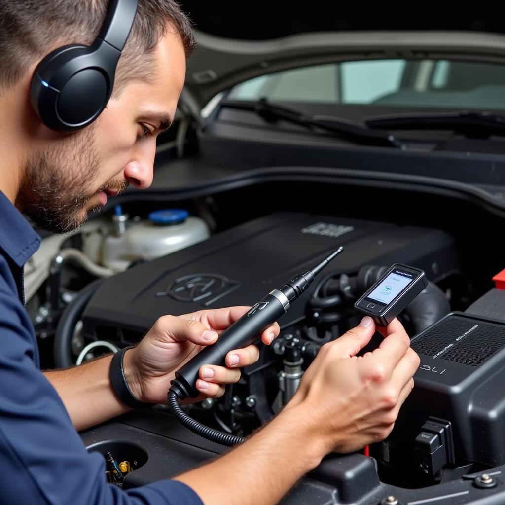 Magnetic Microphone Diagnosing Fuel Injector Issues