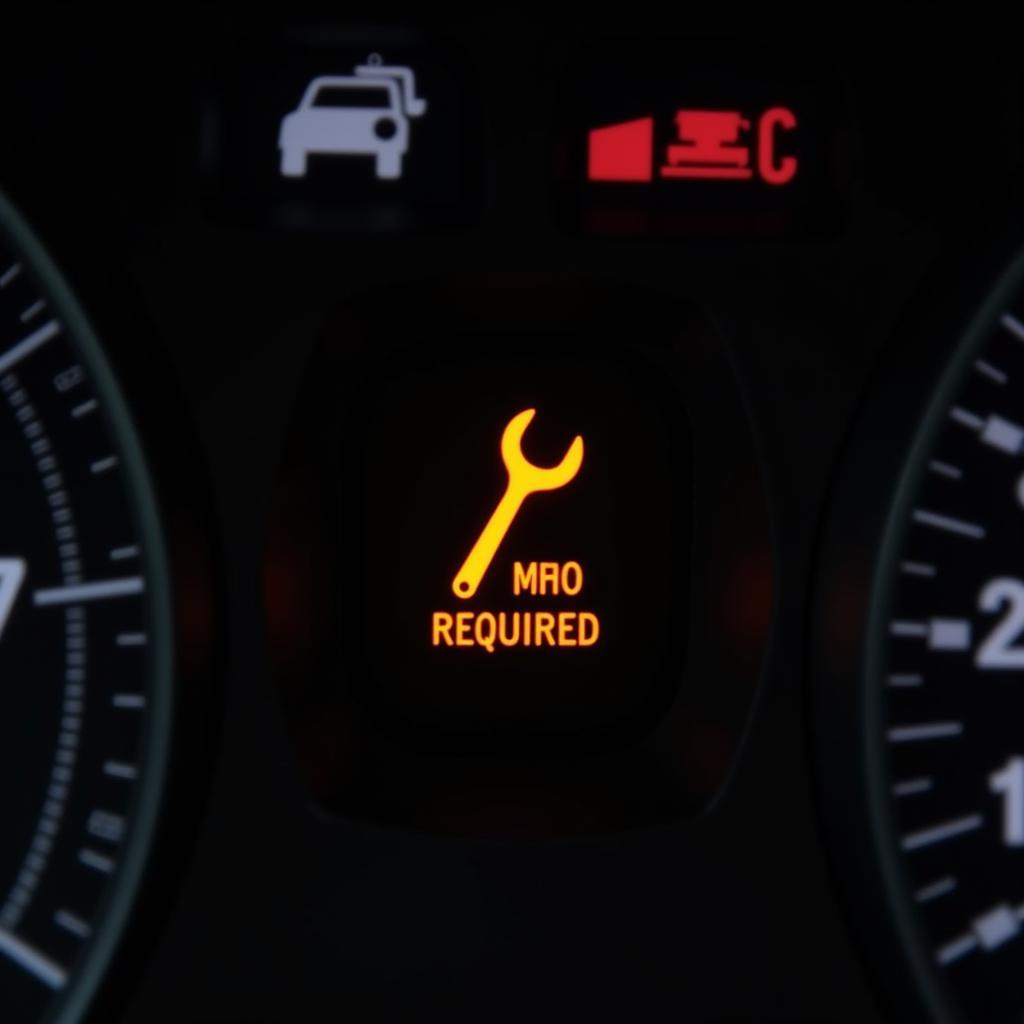 Maintenance Light on Car Dashboard