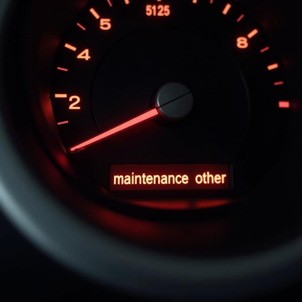 Car Dashboard Showing Maintenance Other Light