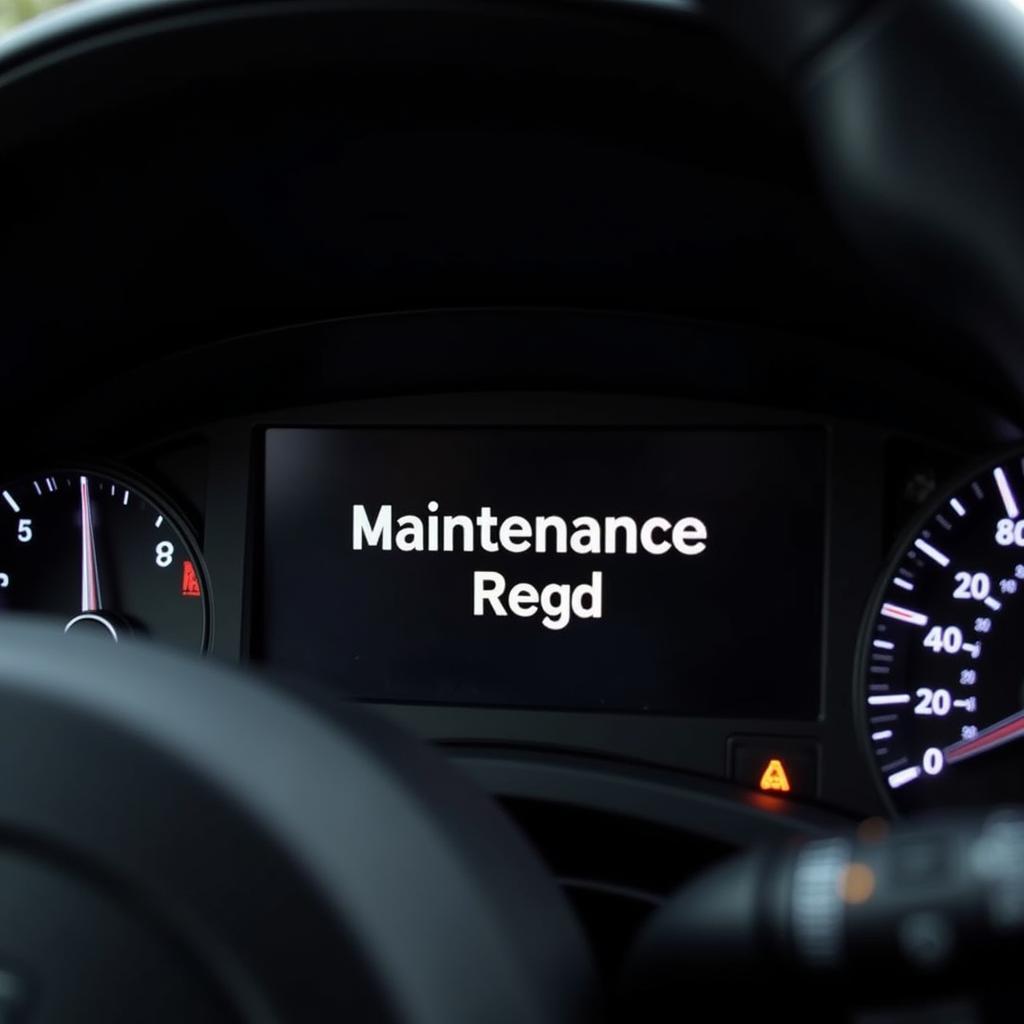 Maintenance Required Light on Car Dashboard