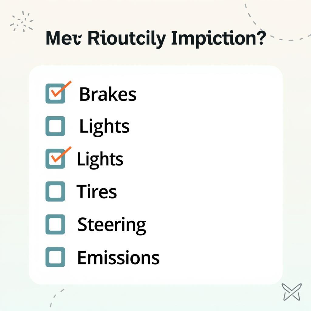 Mandatory Car Inspection Checklist