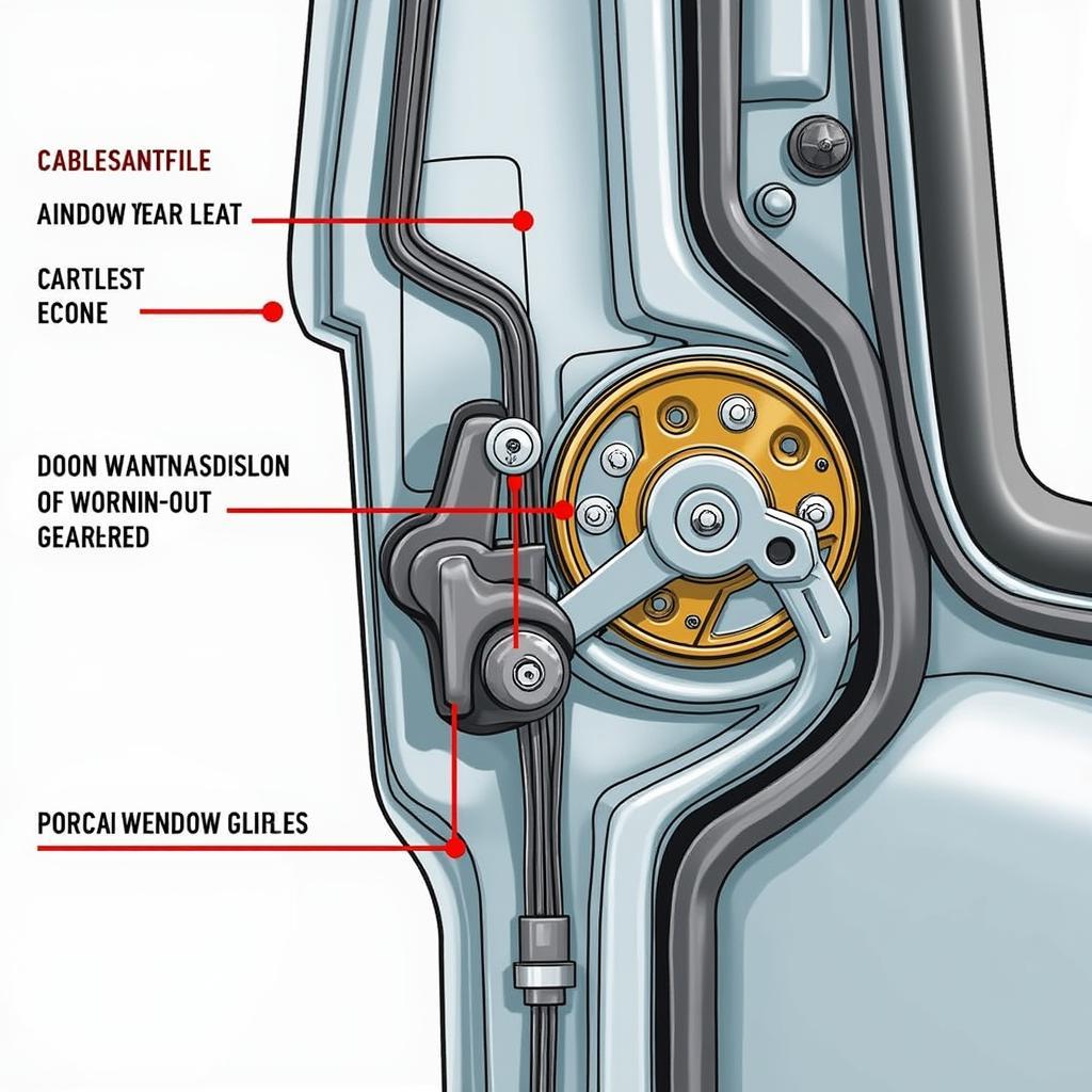 Manual Car Window Regulator Components