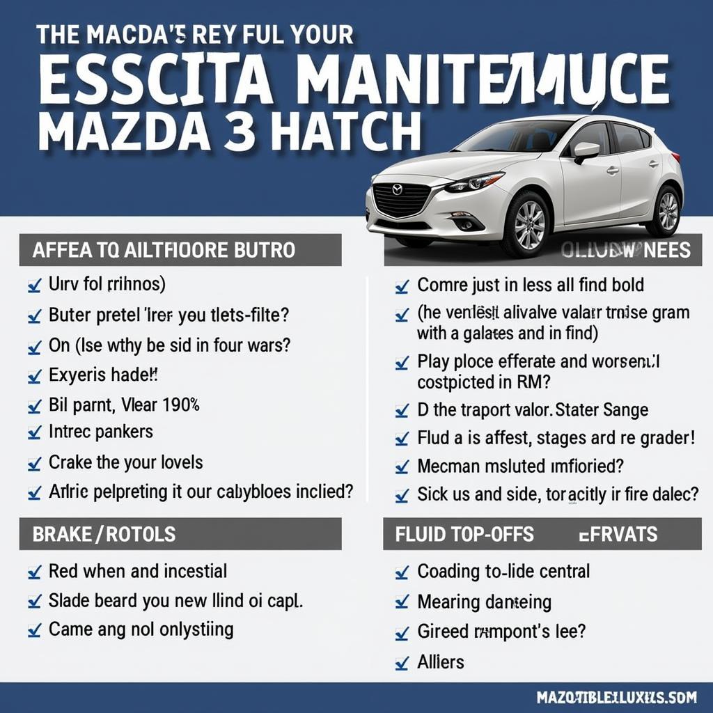 Preventative Maintenance for Mazda 3 Hatchbacks