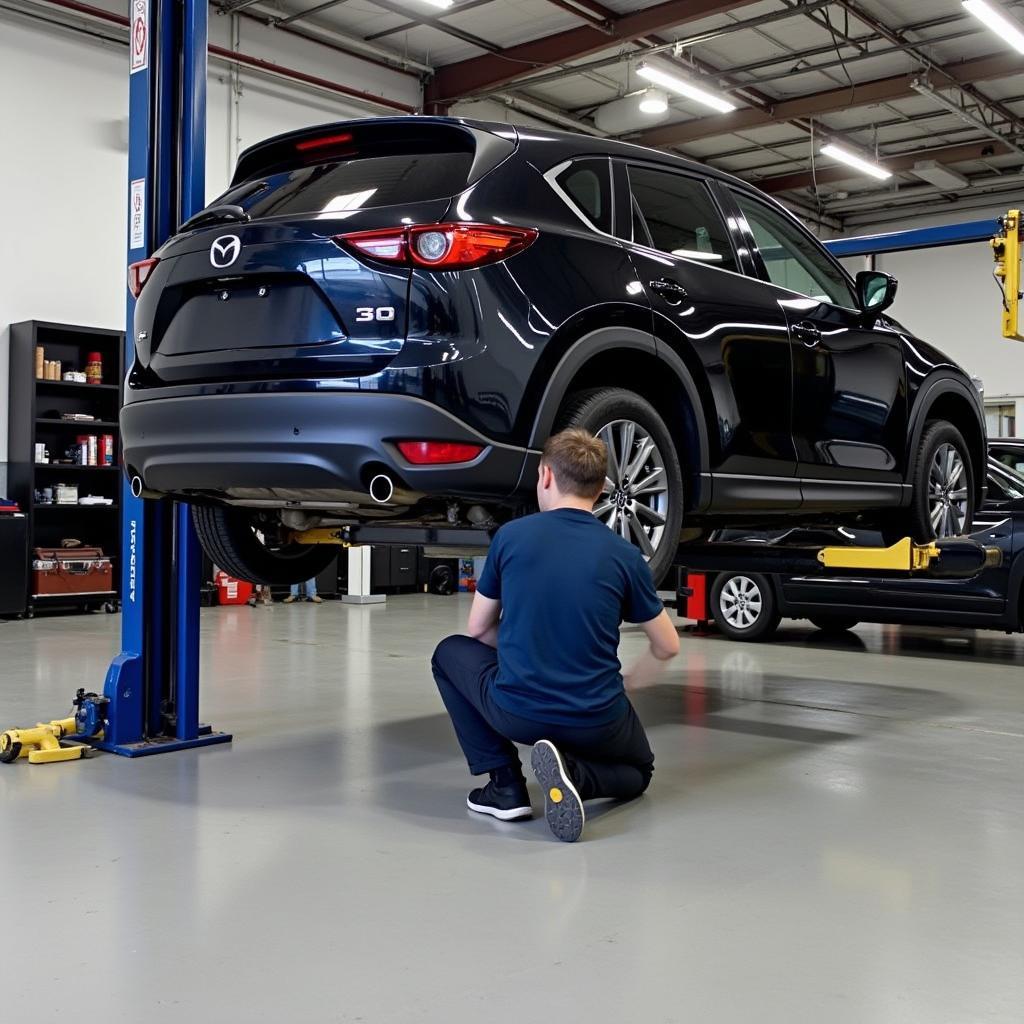 Mazda CX-5 Undergoing Maintenance