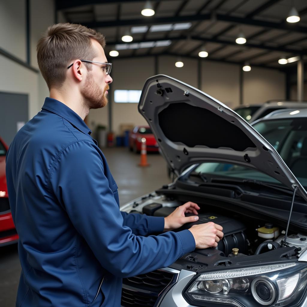 Mechanic Checking Car After Acne Dream